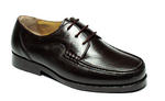 View Item Men's Wide Fit Leather Shoes By Luca Mancini (Brown - Style LM8901)